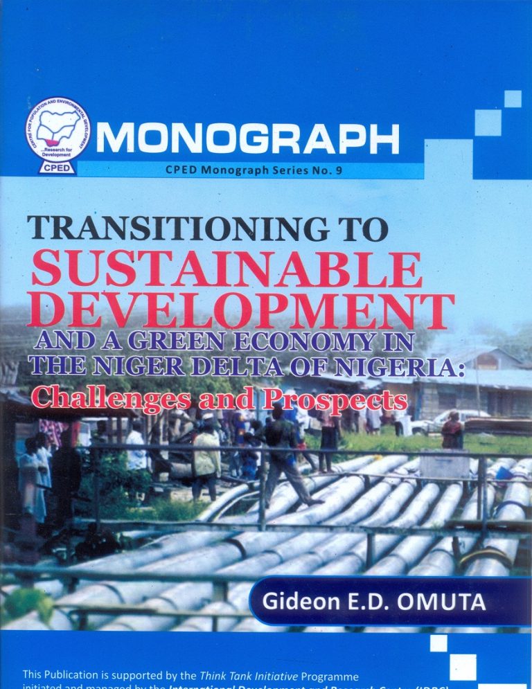 Transitioning To Sustainable Development and a Green Economy in the Niger Delta of Nigeria-Challenges and Prospects