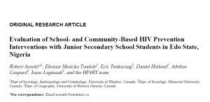 Read more about the article Evaluation of School- and Community-Based HIV Prevention