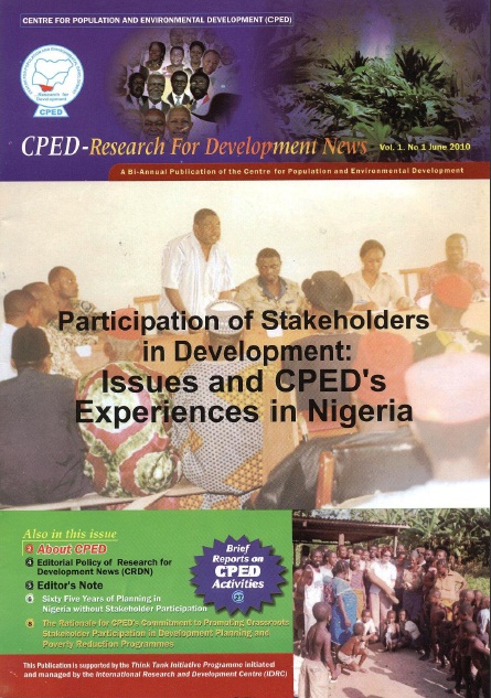 You are currently viewing Participation of Stakeholders in Development-Issues and CPED Experiences in Nigeria
