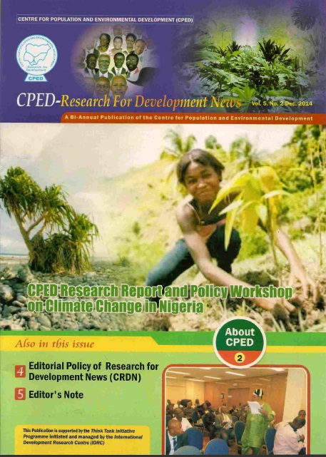 You are currently viewing CPED Research report and Policy Workshop on Climate Change in Nigeria