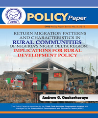 You are currently viewing RETURN MIGRATION PATTERNS AND CHARACTERISTICS IN RURAL COMMUNITIES OF NIGERIA’S NIGER DELTA REGION IMPLICATIONS FOR RURAL DEVELOPMENT