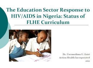 Read more about the article The Education Sector Response to HIV-AIDS in Nigeria Status of FLHE Curriculum