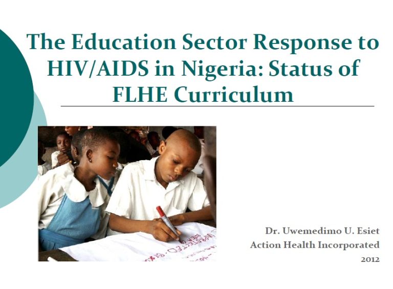The Education Sector Response to HIV-AIDS in Nigeria Status of FLHE Curriculum
