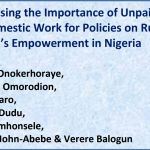 CPED Policy Brief Series 2023 No. 2: Recognizing the Importance of Unpaid Care and Domestic Work for Policies on Rural Women’s Empowerment in Nigeria