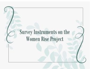 Read more about the article Survey Instruments on the Women Rise Project