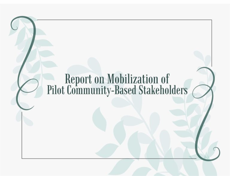 Report on Mobilization of Pilot Community-Based Stakeholders